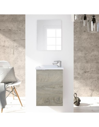 MINI Mueble  40 1p + espejo + LAVABO R. ALASKA
