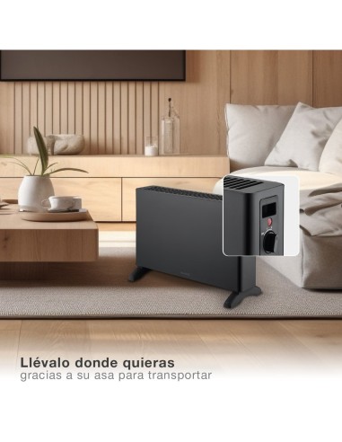 Calefactor Eléctrico Convector Selatin Máx. 2000W Negro