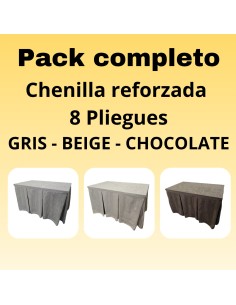 Pack completo Ropa Chenilla reforzada 8 Pliegues varios colores