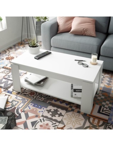 FLOW Mesa centro elevable BLANCO ARTIK