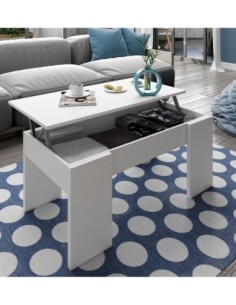 FLOW Mesa centro elevable BLANCO ARTIK 2