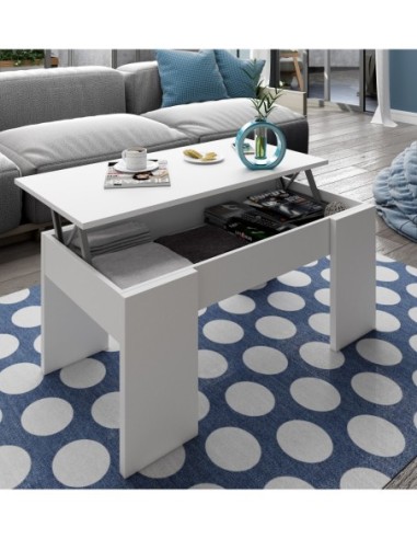 FLOW Mesa centro elevable BLANCO ARTIK