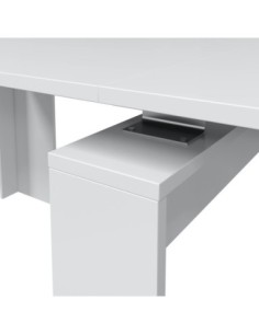FUNZIONALE CONSOLA comedor 90x50-237 EXTENSIBLE BLANCO BRILLO