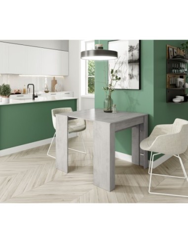 FUNZIONALE CONSOLA comedor 90x50-237 EXTENSIBLE CEMENTO