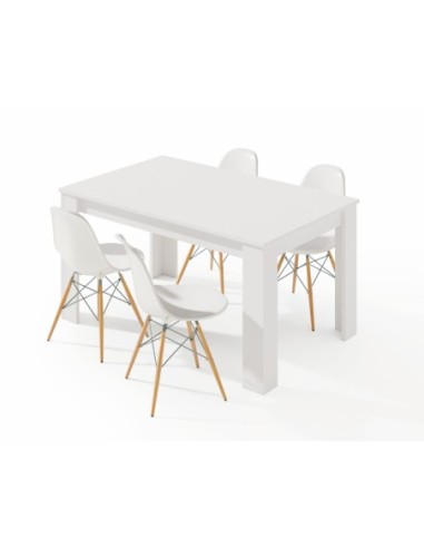 PRACTICO Mesa de comedor 90x140-190 EXTENSIBLE BLANCO ARTIK