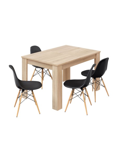 PRACTICO Mesa de comedor 90x140-190 EXTENSIBLE ROBLE CANADIAN