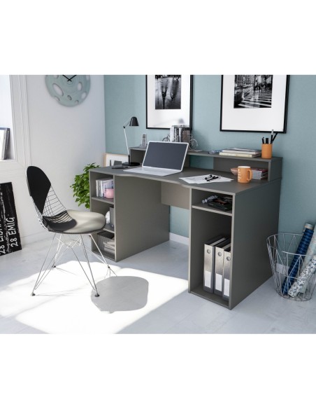 GAMER Mesa ordenador GAMER GRIS ANTRACITA