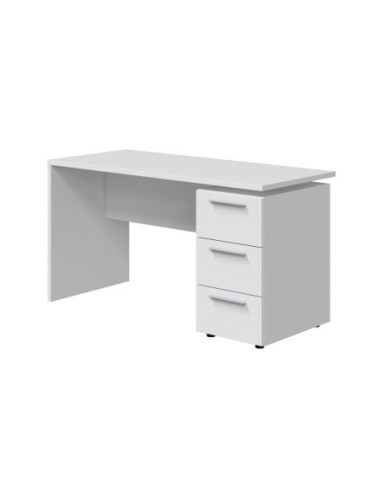 THEON Mesa despacho 3 cajones BLANCO ARTIK