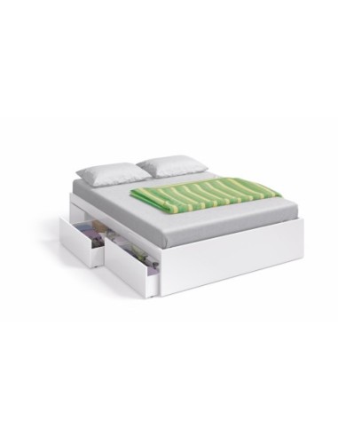 BED Cama 150 con 4 cajones (para somier de 190x150) BLANCO ARTIK