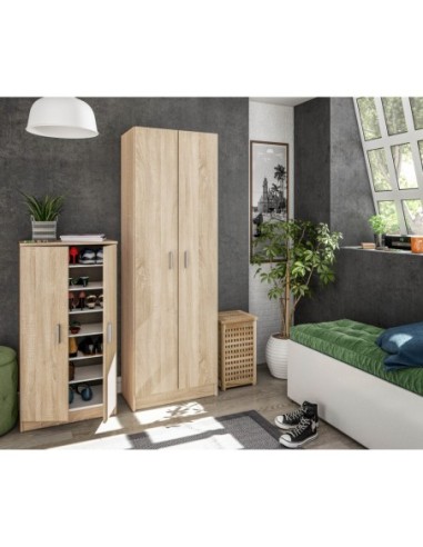 USE armario 2p con estantes ROBLE CANADIAN