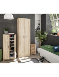 TERRA Zapatero-armario (6 baldas) ROBLE CANADIAN 2