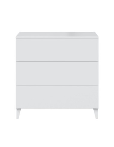 DIVA Mesita 2 cajones + 4 patas BLANCO BRILLO