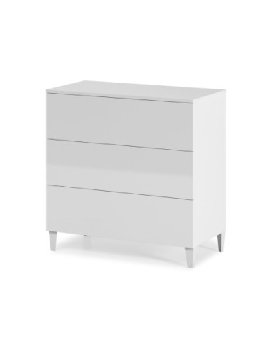 DIVA Mesita 2 cajones + 4 patas BLANCO BRILLO