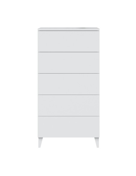 DIVA Mesita 2 cajones + 4 patas BLANCO BRILLO