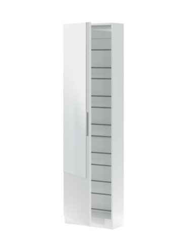 GUSTO Zapatero 1puerta + espejo (6 alturas-12varillas) BLANCO ARTIK
