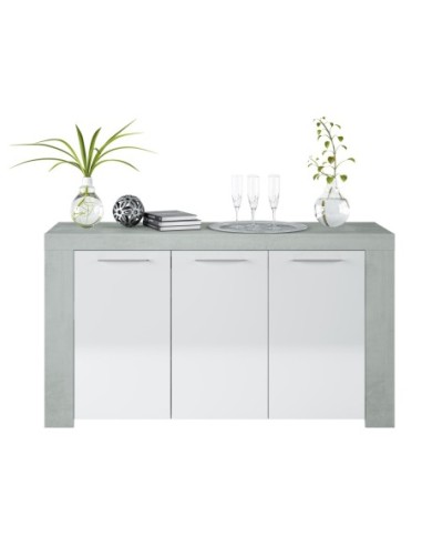 URBAN Buffet 3 puertas CEMENTO/ BL. ARTIK