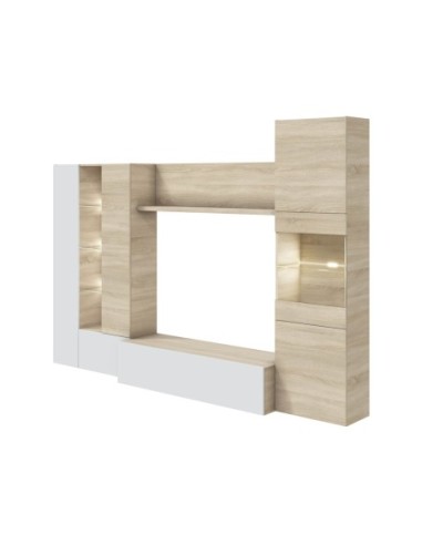 DISEGNO Salón compacto 260 ROBLE CANADIAN/BL.BRILLO