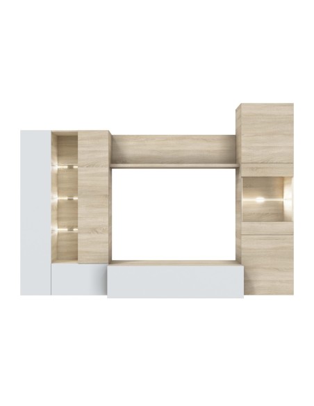 DISEGNO Salón compacto 260 ROBLE CANADIAN/BL.BRILLO