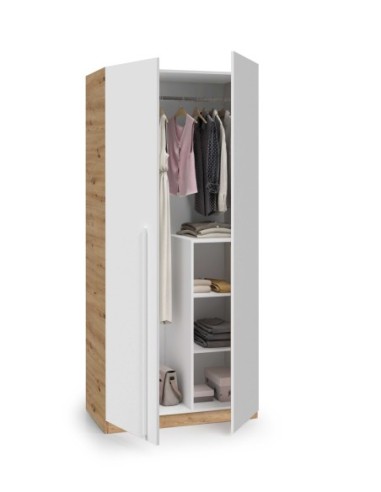 AMBIENT Armario JUVENIL 2p ROBLE NODI/BL.ARTIK