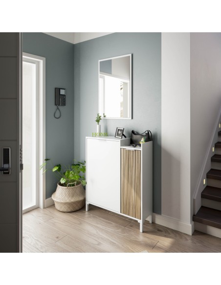 TEMPUS Recibidor 2 p + espejo BLANCO ARTIK/NATUR