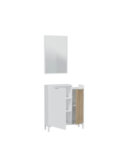 TEMPUS Recibidor 2 p + espejo BLANCO ARTIK/NATUR