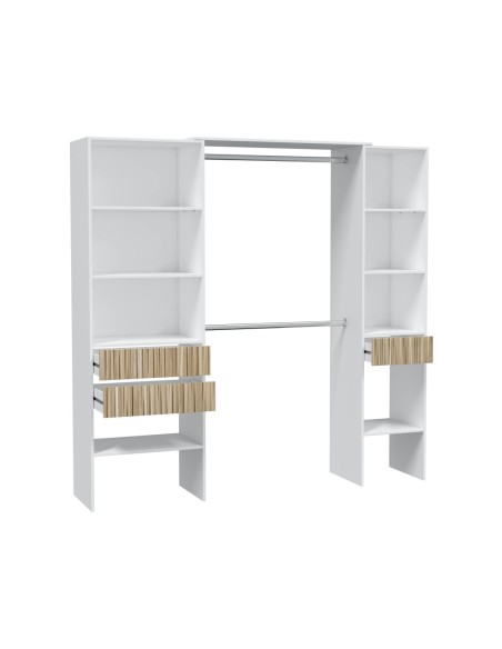 TEMPUS Vestidor 3 cajones BLANCO ARTIK/NATUR