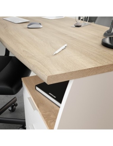 ARGON Mesa despacho con buc  BLANCO ARTIK/ROBLE CANADIAN