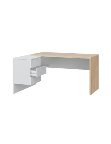 STYLE Mesa despacho con buc (reversible) ROBLE CANADIAN/BLANCO ARTIK