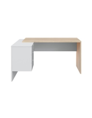 STYLE Mesa despacho con buc (reversible) ROBLE CANADIAN/BLANCO ARTIK