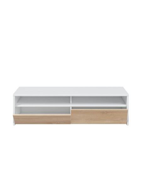 TOKIO Mueble TV 2 puertas BLANCO ARTIK/ROBLE CANADIAN