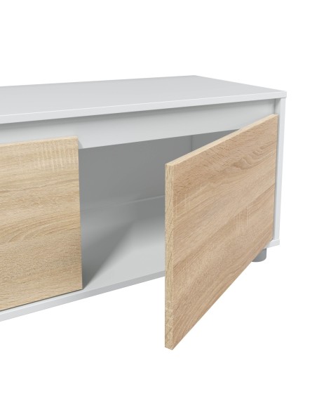 HOME Salón TV ROBLE CANADIAN/BLANCO ARTIK