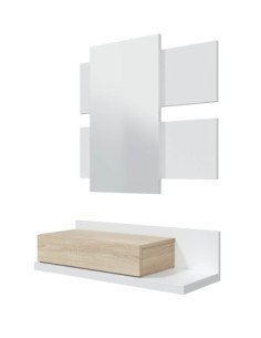 MODERN Recibidor 1c + espejo BLANCO ARTIK/ROBLE CANADIAN 2