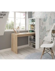 GIO PLUS Mesa + estantería BL.ARTIK/R.CANADIAN