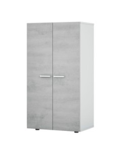 CLOE Zapatero-armario (6 baldas) BLANCO/CEMENTO