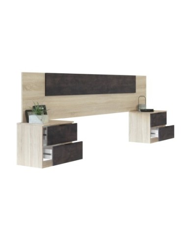 NOON Cabezal + 2 mesitas 2 cajones R.CANADIAN/OXIDO