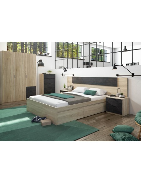 NOON Cabezal + 2 mesitas 2 cajones R.CANADIAN/OXIDO