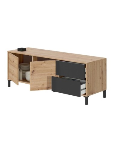 URBAN PLUS Mueble TV 2p+2c R.NODI/GRIS ANTRACITA