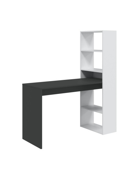 GIO PLUS Mesa + estantería BL.ARTIK/GRIS ANTRACITA