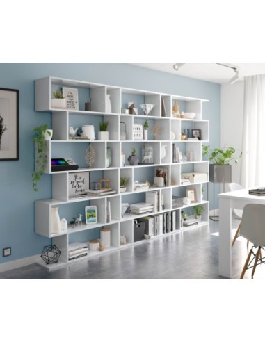 DANERYS Estantería alta BLANCO BRILLO