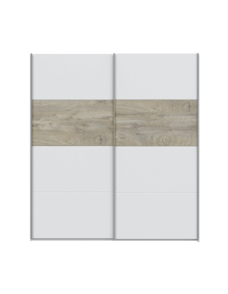 OIKOS Armario 2p correderas 180 BL.ARTIK/ROBLE ALASKA