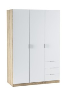 LC Armario 3p+3cajones ROBLE CANADIAN/BLANCO ARTIK