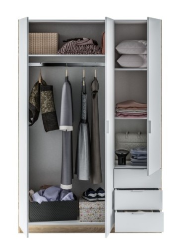 LC Armario 3p+3cajones ROBLE CANADIAN/BLANCO ARTIK