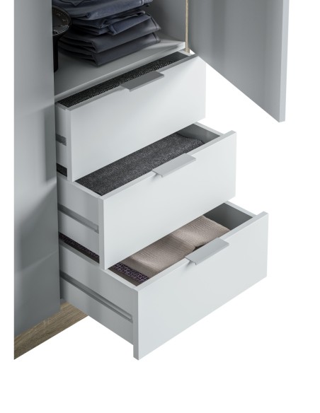 LC Armario 3p+3cajones ROBLE CANADIAN/BLANCO ARTIK