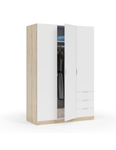 LC Armario 3p+3cajones ROBLE CANADIAN/BLANCO ARTIK