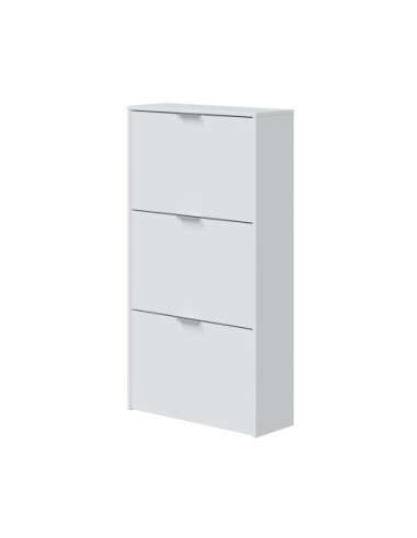 MAELYS Zapatero 3 puertas (18 pares) BLANCO BRILLO