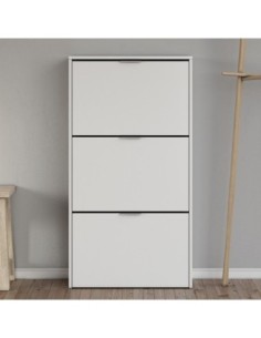 MAELYS Zapatero 3 puertas (18 pares) BLANCO BRILLO 2