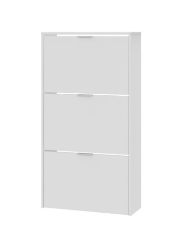 MAELYS Zapatero 3 puertas (18 pares) BLANCO BRILLO