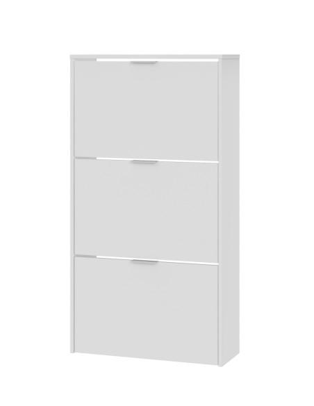 MAELYS Zapatero 3 puertas (18 pares) BLANCO BRILLO