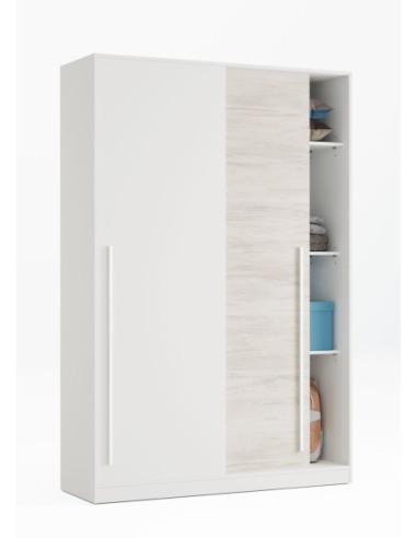 MAX Armario 2p correderas BLANCO ARTIK/BL.VELHO