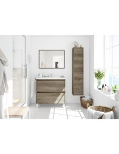 DAKOTA Mueble  80 2c + espejo + LAVABO NORDIK